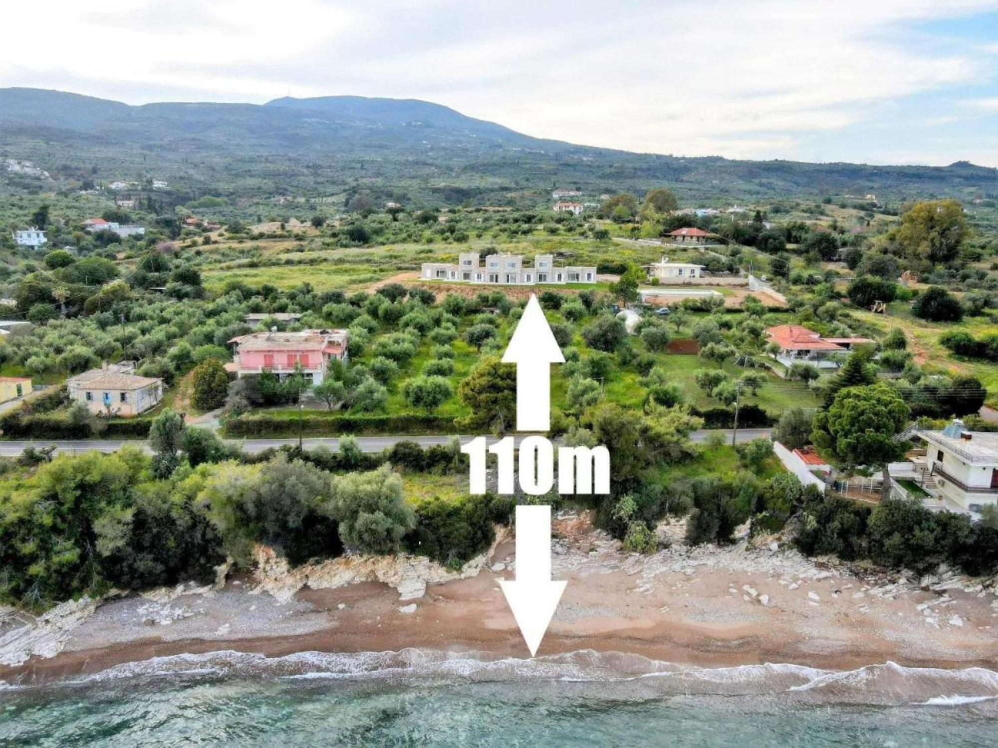 Stone Bay Houses In Messinia Kalamaki Beach Area Chrani Exterior foto